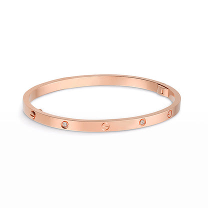 [AM]LOVE 3.65MM SMALL MODEL BANGLE - 6-DIAMOND