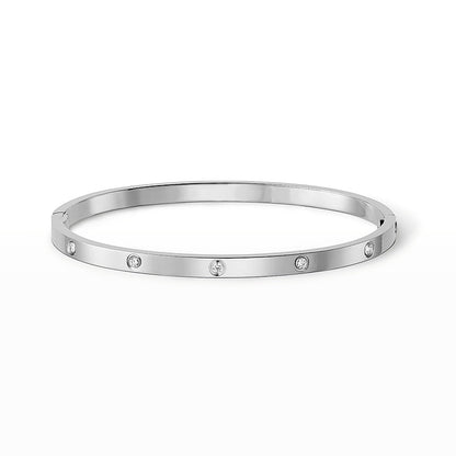 [AM]LOVE 3.65MM SMALL MODEL BANGLE - 10-DIAMOND