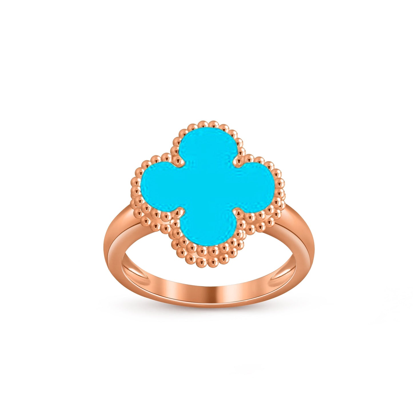 [AM]LUCKY CLOVER VINTAGE ROSE GOLD RING COLLECTION