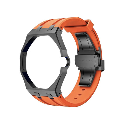 [AM]OAK POP BLACK STEEL CASE & SILICONE STRAP