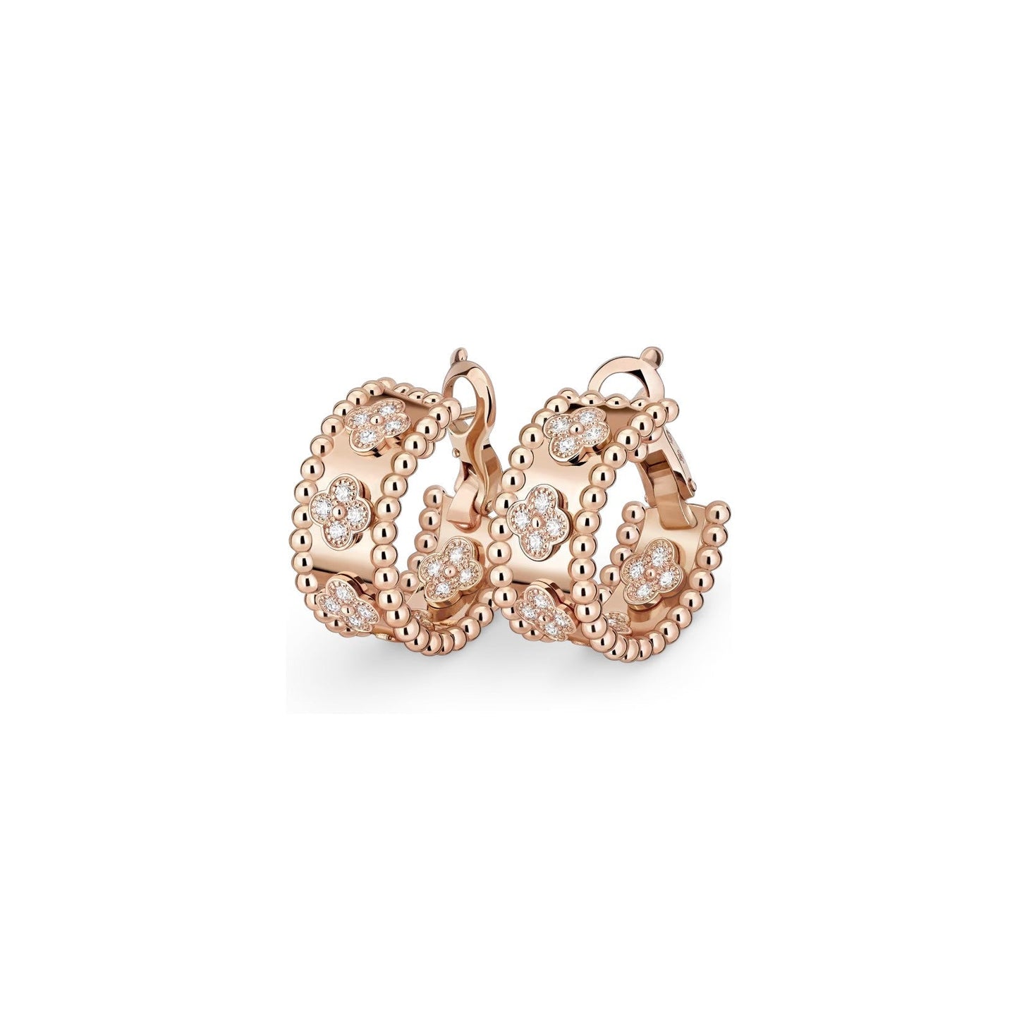 [AM]KALEIDOSCOPE CLOVER HOOP EARRINGS