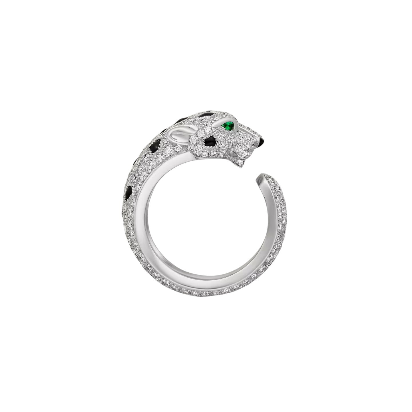 [AM]PANTHÈRE DE DIAMOND HALF-PAVÉ MEDIUM RING