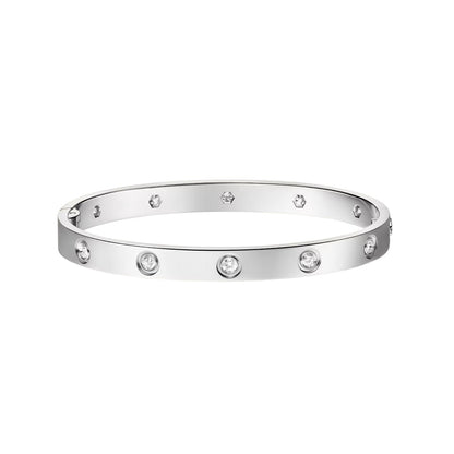 [AM]CLASSIC 6.1MM LOVE SINGLE-SCREW CLOSURE BANGLE - 10-DIAMOND