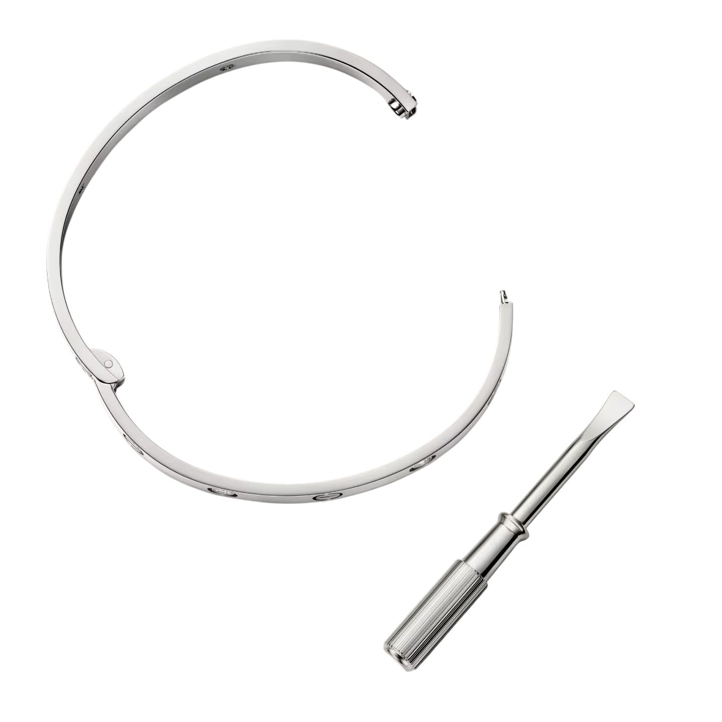 [AM]CLASSIC 6.1MM LOVE SINGLE-SCREW CLOSURE BANGLE - 4-DIAMOND
