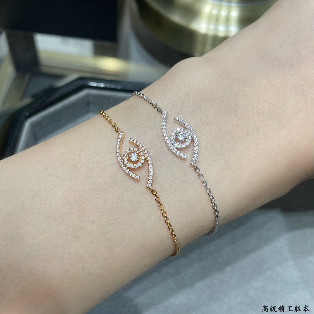 [AM]LUCKY EYE PAVÉ-SET DIAMOND BRACELET