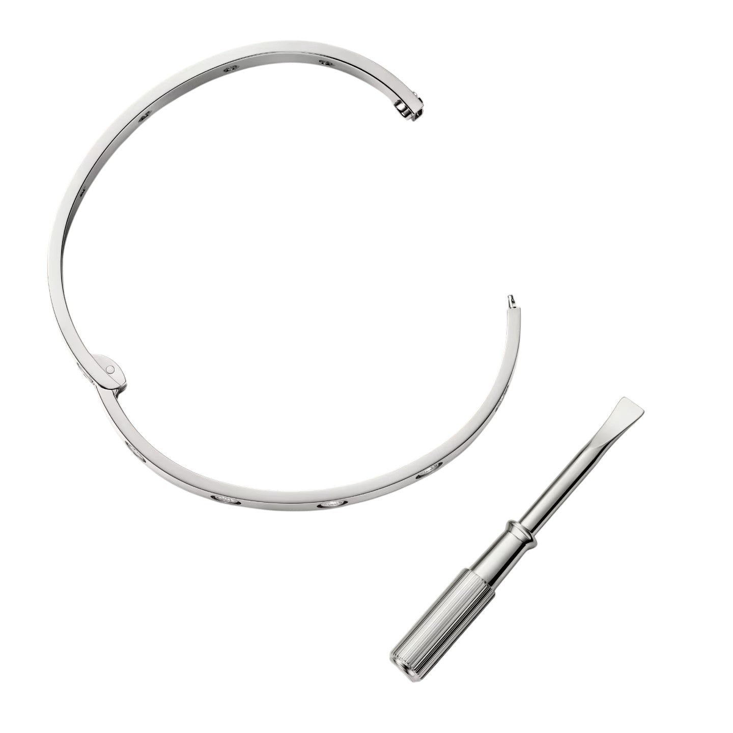 [AM]CLASSIC 6.1MM LOVE SINGLE-SCREW CLOSURE BANGLE - 10-DIAMOND