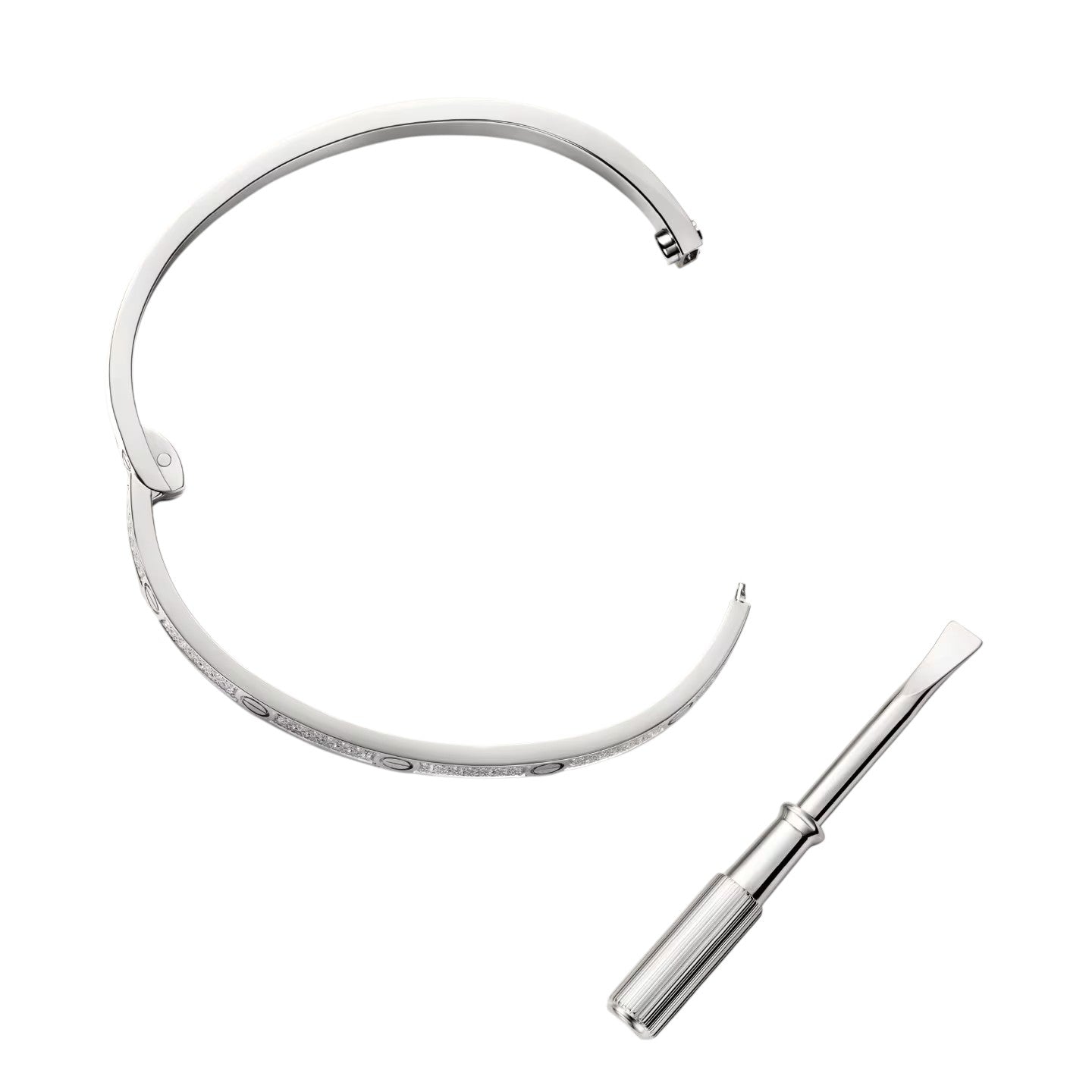 [AM]CLASSIC 3.65MM LOVE FULL PAVE BANGLE