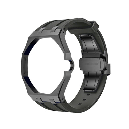 [AM]OAK POP BLACK STEEL CASE & SILICONE STRAP