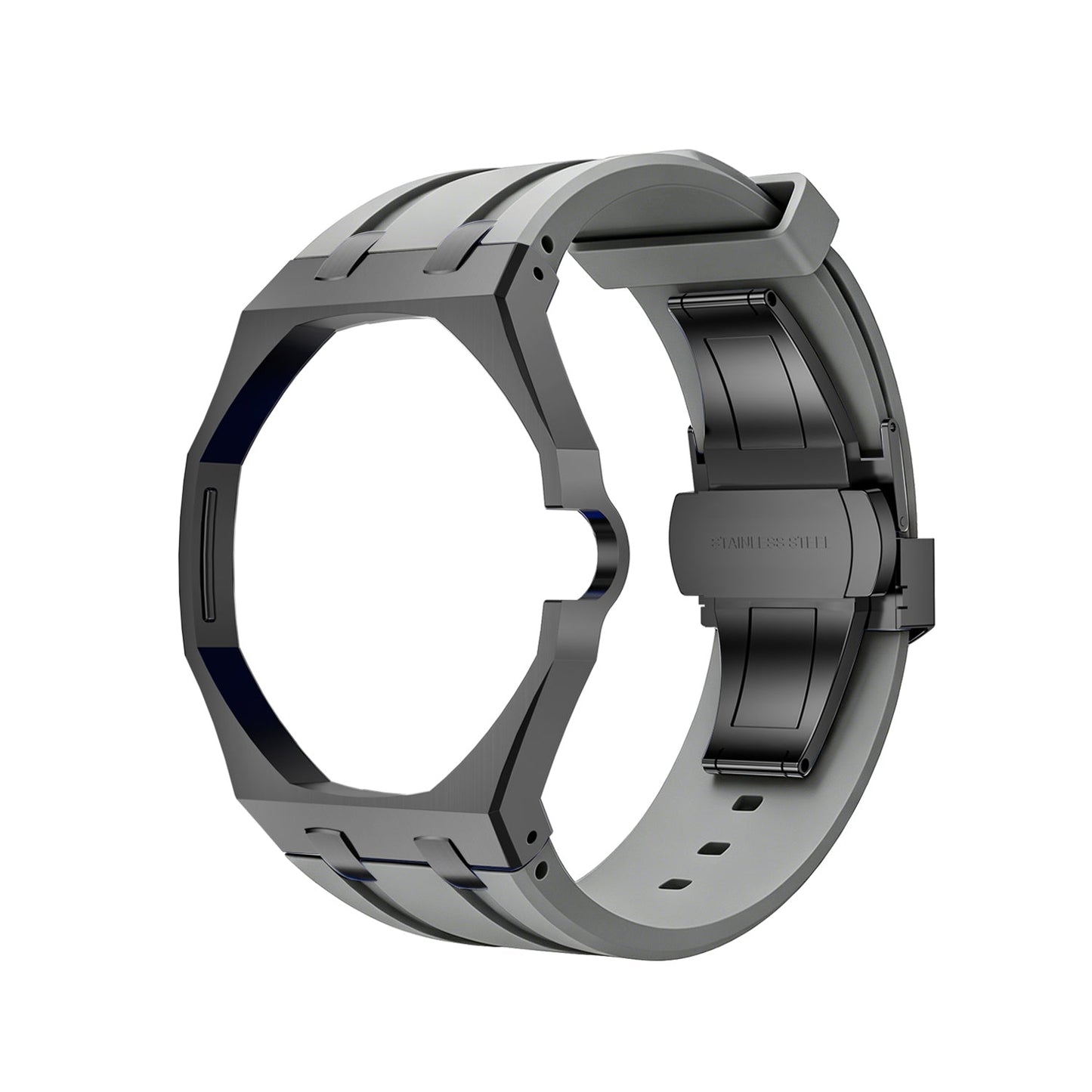 [AM]OAK POP BLACK STEEL CASE & SILICONE STRAP