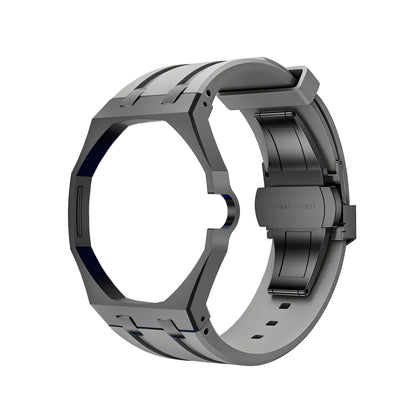 [AM]OAK POP BLACK STEEL CASE & SILICONE STRAP