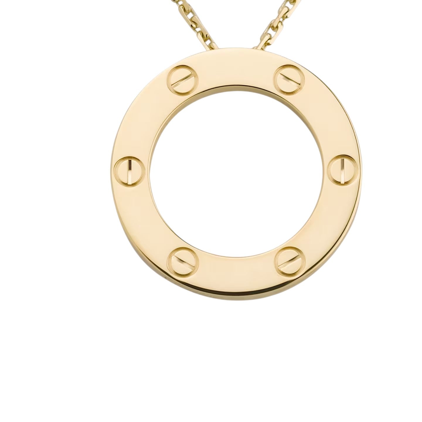 [AM]LOVE LARGE CIRCULAR PENDANT NECKLACE