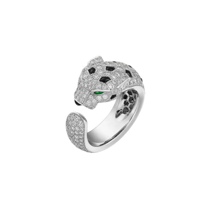 [AM]PANTHÈRE DE DIAMOND HALF-PAVÉ MEDIUM RING