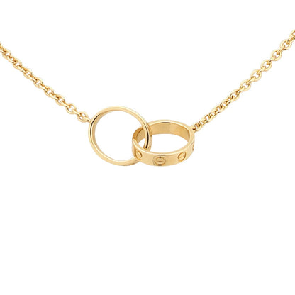 [AM]LOVE DOUBLE-RING INTERLOCKED NECKLACE