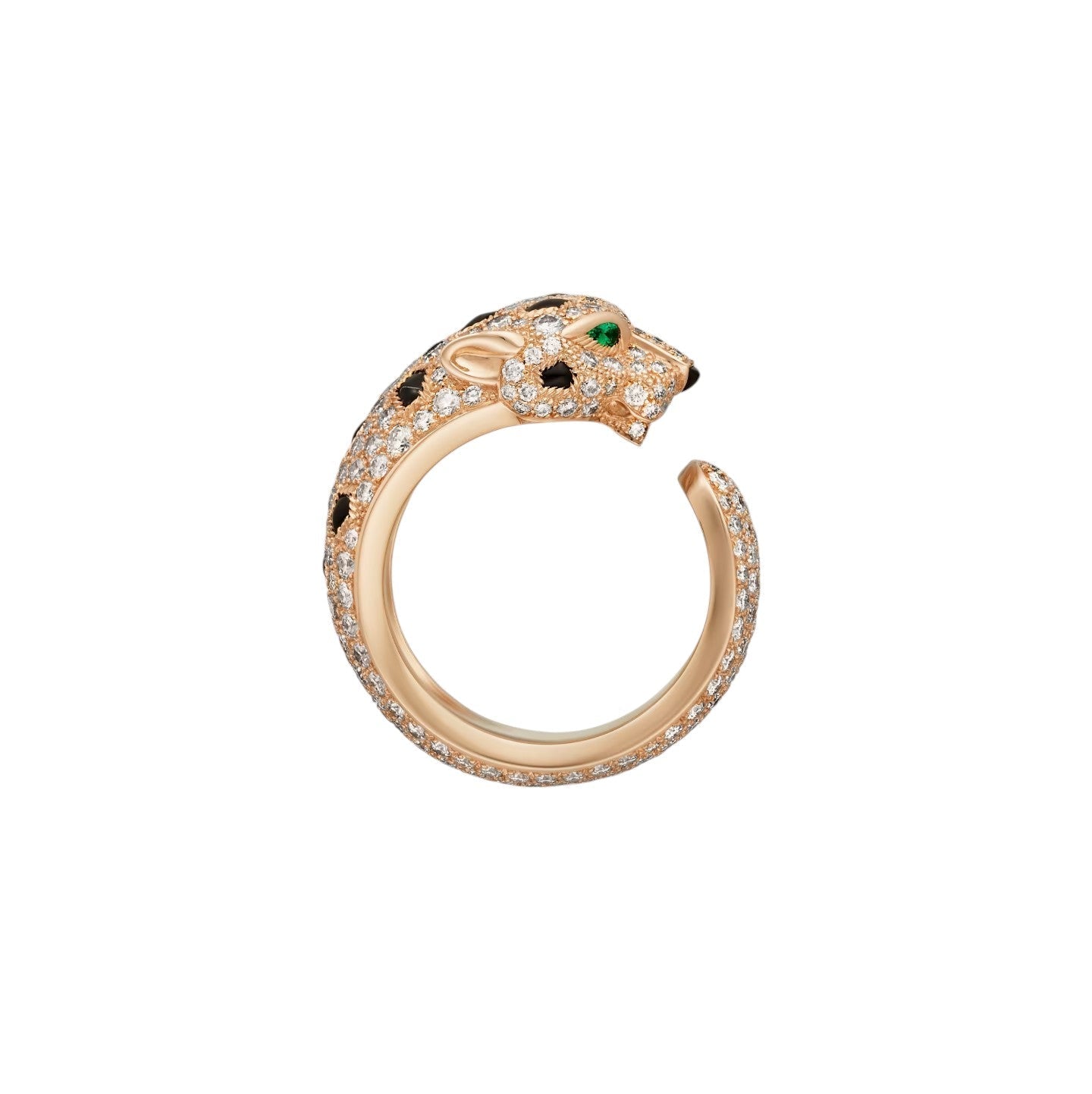[AM]PANTHÈRE DE DIAMOND HALF-PAVÉ MEDIUM RING