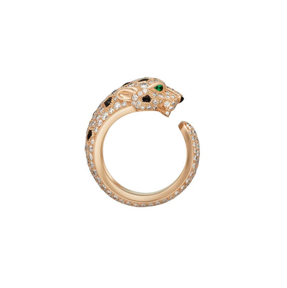 [AM]PANTHÈRE DE DIAMOND HALF-PAVÉ MEDIUM RING