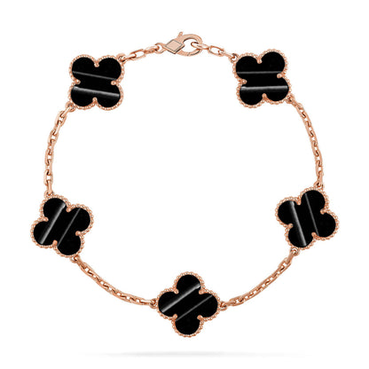 [AM]LUCKY CLOVER 5-MOTIF BRACELET - PULSE STONE COLLECTION