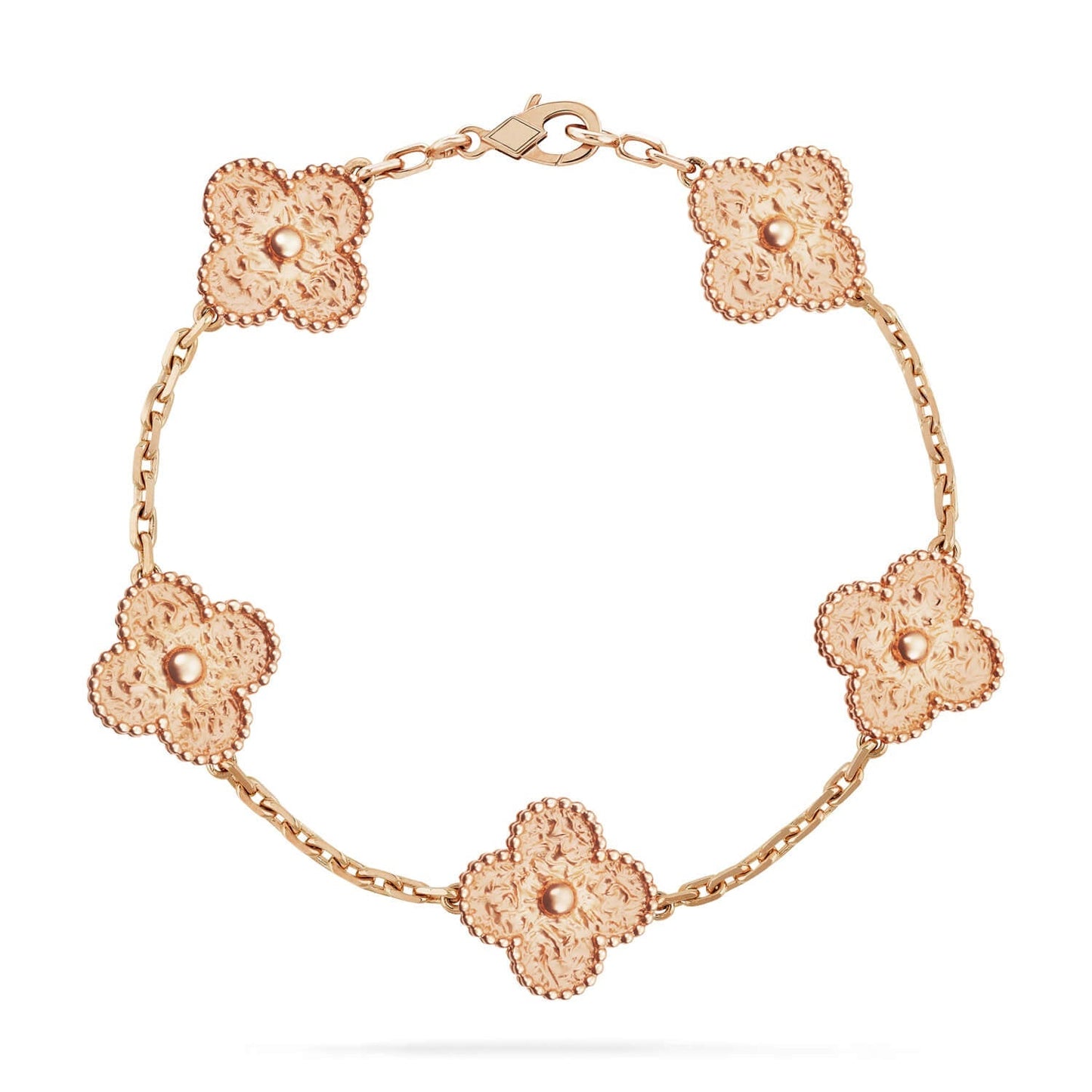 [AM]LUCKY CLOVER 5-MOTIF BRACELET - BRONZING