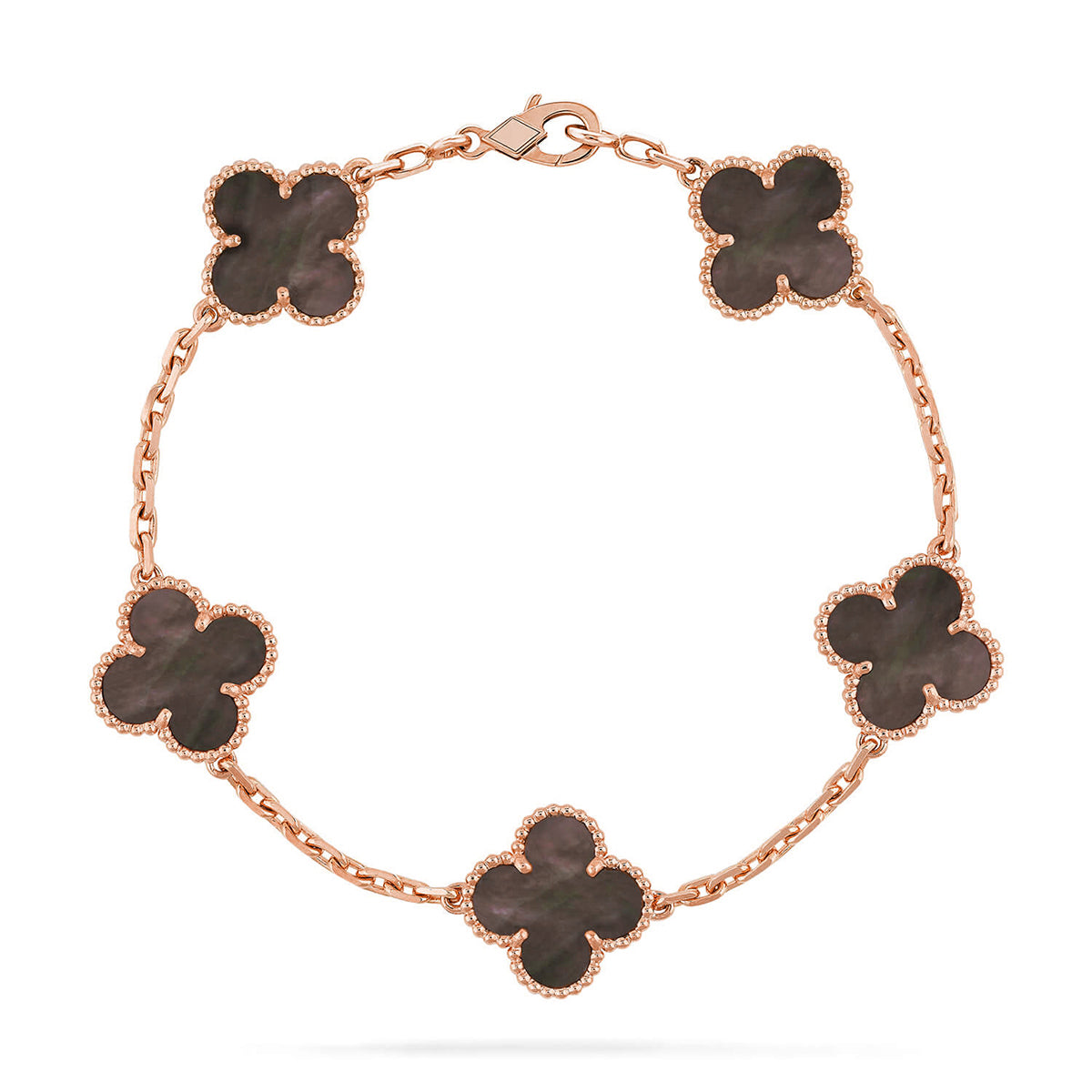 [AM]LUCKY CLOVER 5-MOTIF BRACELET - GREY MOTHER-OF-PEARL COLLECTION