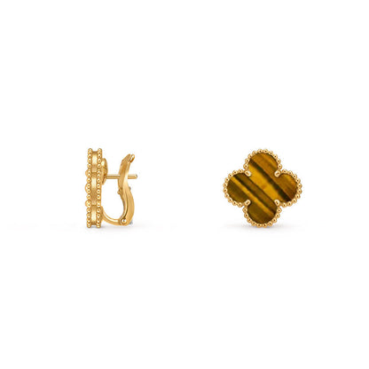 [AM]15MM CLOVER FLOWER STUD EARRINGS GOLD COLLECTION