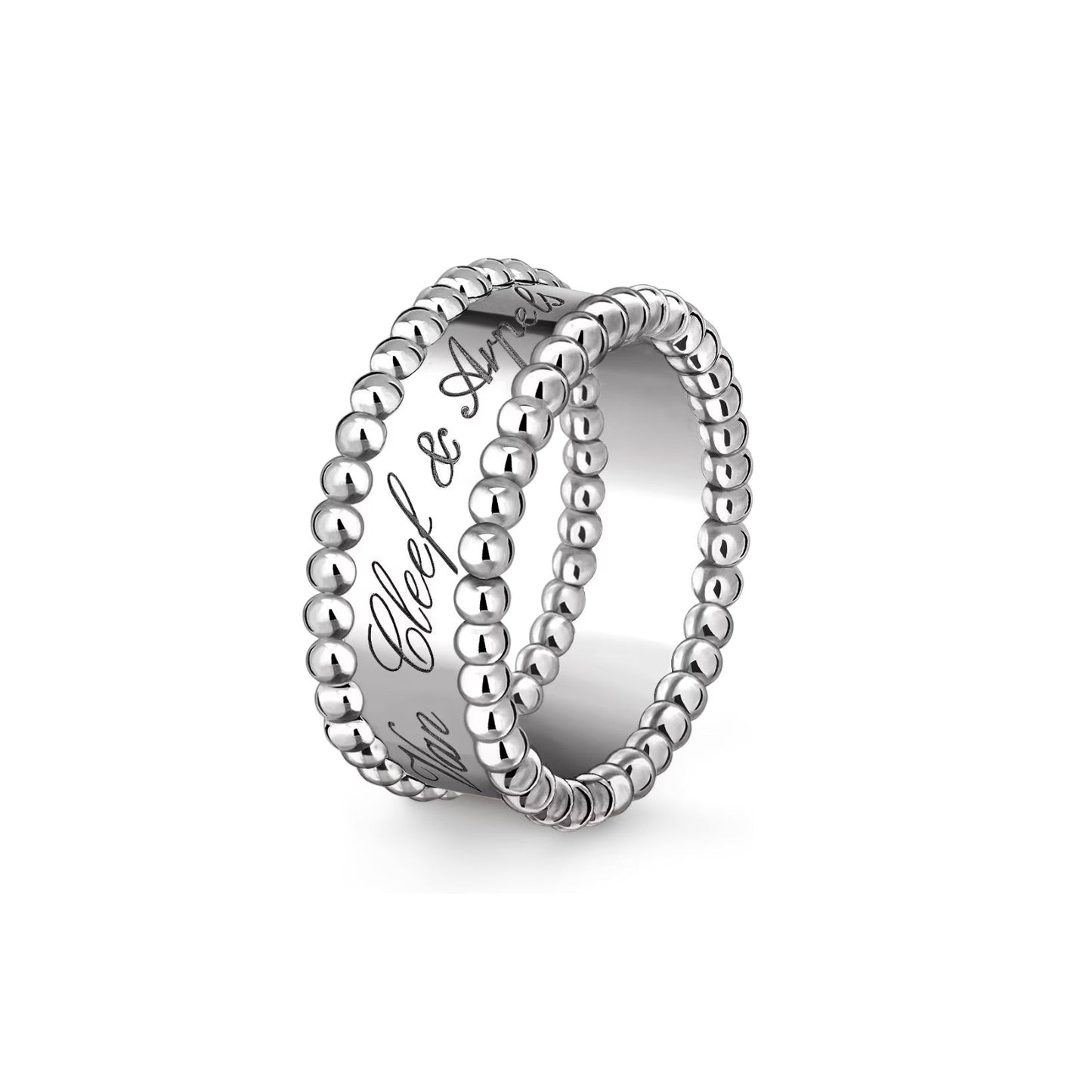 [AM]SIGNATURE DUAL-BEADED BAND RING