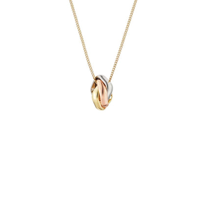 [AM]TRI-COLOR SQUARE RING NECKLACE