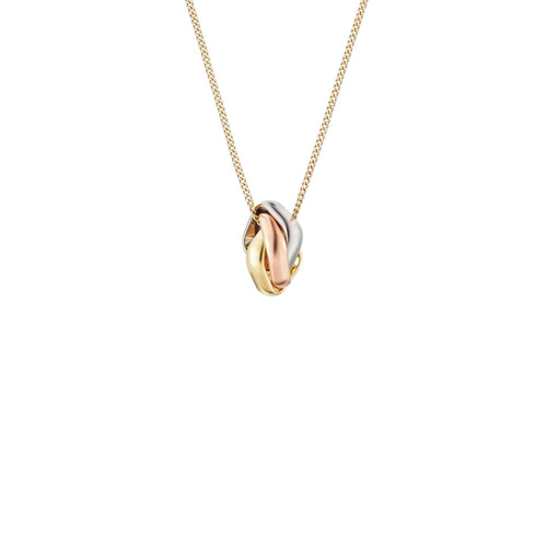[AM]TRI-COLOR SQUARE RING NECKLACE