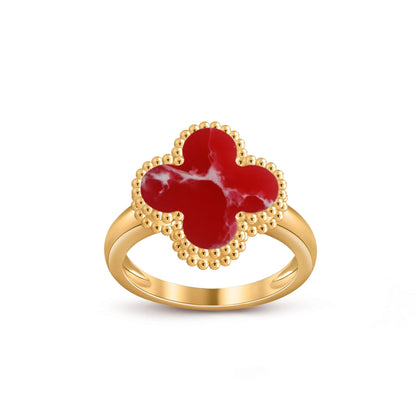 [AM]LUCKY CLOVER VINTAGE GOLD RING COLLECTION