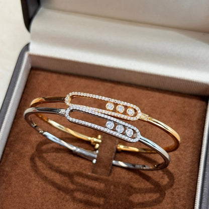 [AM]MOVE PAVÉ DIAMOND BANGLE BRACELET M