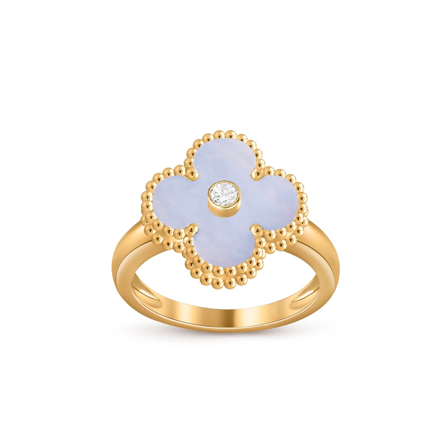 [AM]LUCKY CLOVER DIAMOND-ACCENT GOLD RING COLLECTION