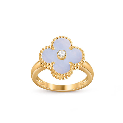 [AM]LUCKY CLOVER DIAMOND-ACCENT GOLD RING COLLECTION