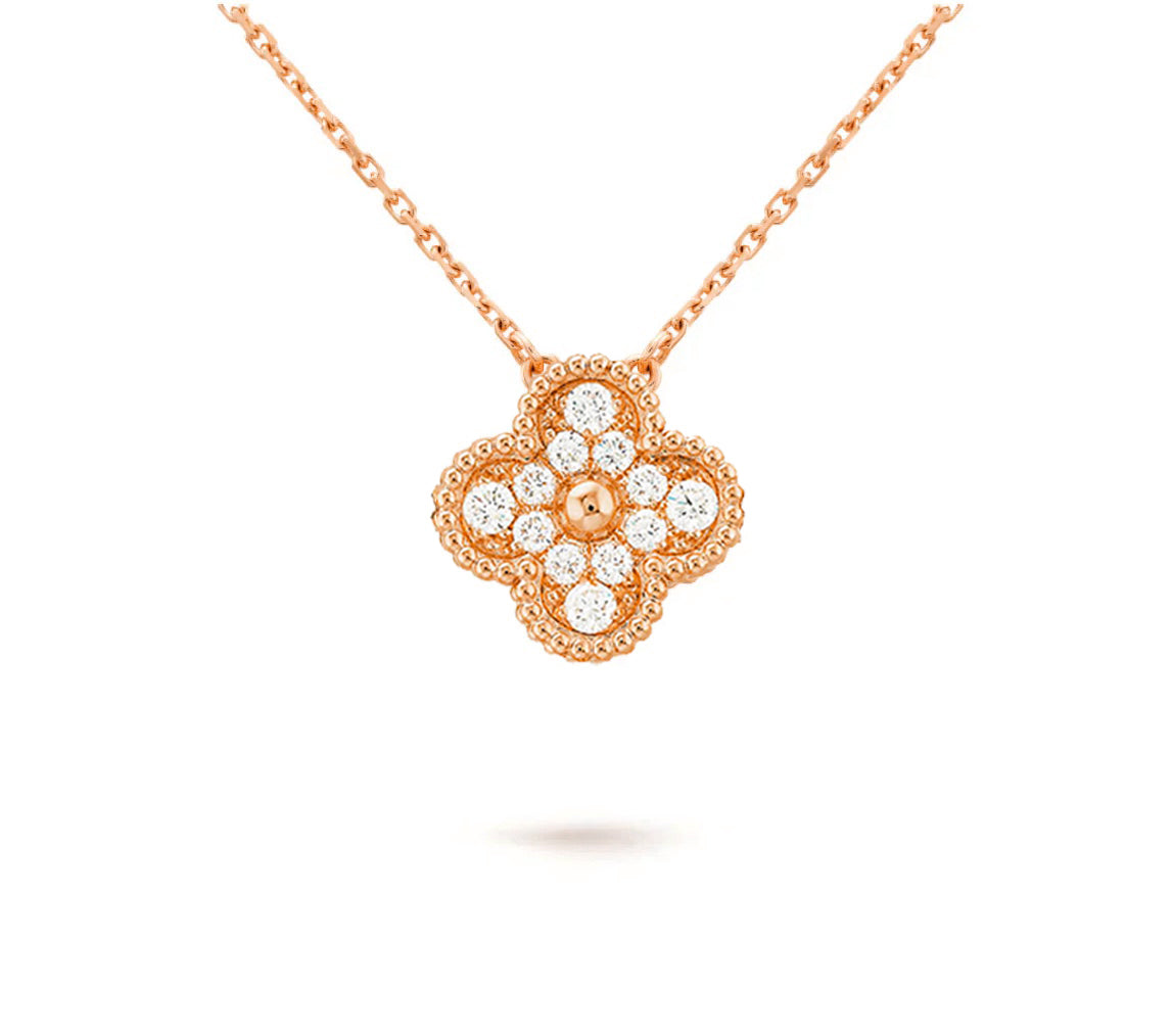 [AM]15MM CLOVER FLOWER PENDANT NECKLACE COLLECTION