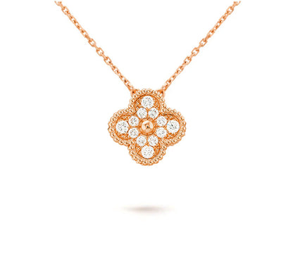 [AM]15MM CLOVER FLOWER PENDANT NECKLACE COLLECTION