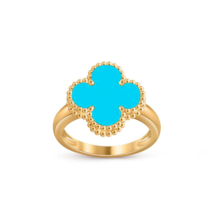[AM]LUCKY CLOVER VINTAGE GOLD RING COLLECTION