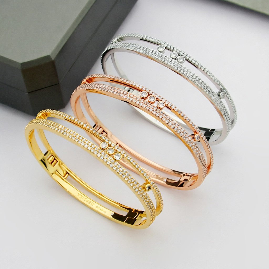 [AM]MOVE ROMANE PAVÉ DIAMOND BANGLE BRACELET