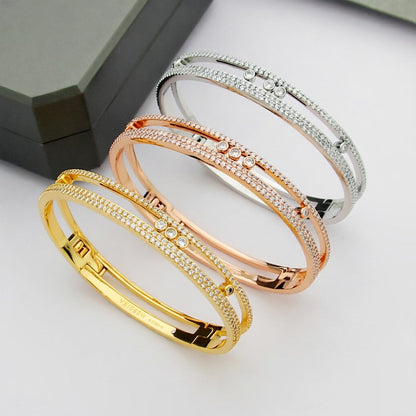 [AM]MOVE ROMANE PAVÉ DIAMOND BANGLE BRACELET