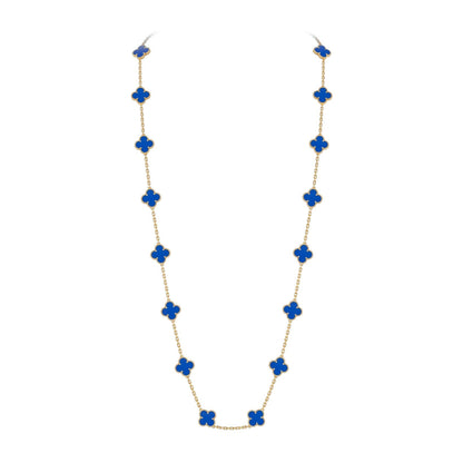 [AM]CLASSIC 20-MOTIF LUCKY CLOVER LONG NECKLACE GOLD COLLECTION