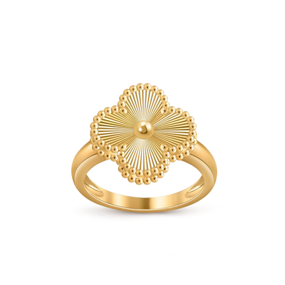 [AM]LUCKY CLOVER VINTAGE GOLD RING COLLECTION