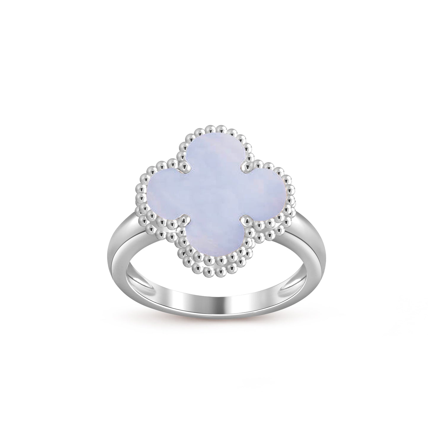 [AM]LUCKY CLOVER VINTAGE WHITE GOLD RING COLLECTION