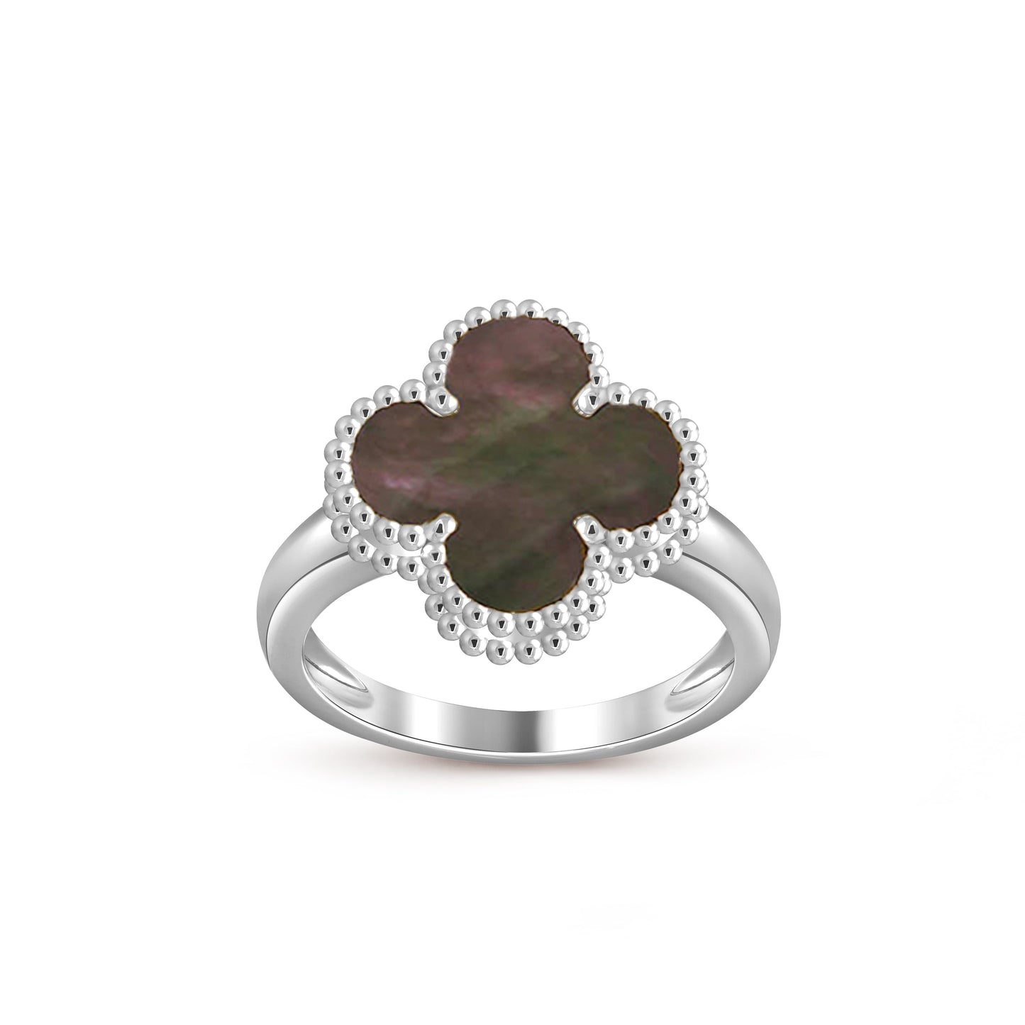 [AM]LUCKY CLOVER VINTAGE WHITE GOLD RING COLLECTION