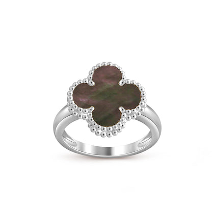 [AM]LUCKY CLOVER VINTAGE WHITE GOLD RING COLLECTION