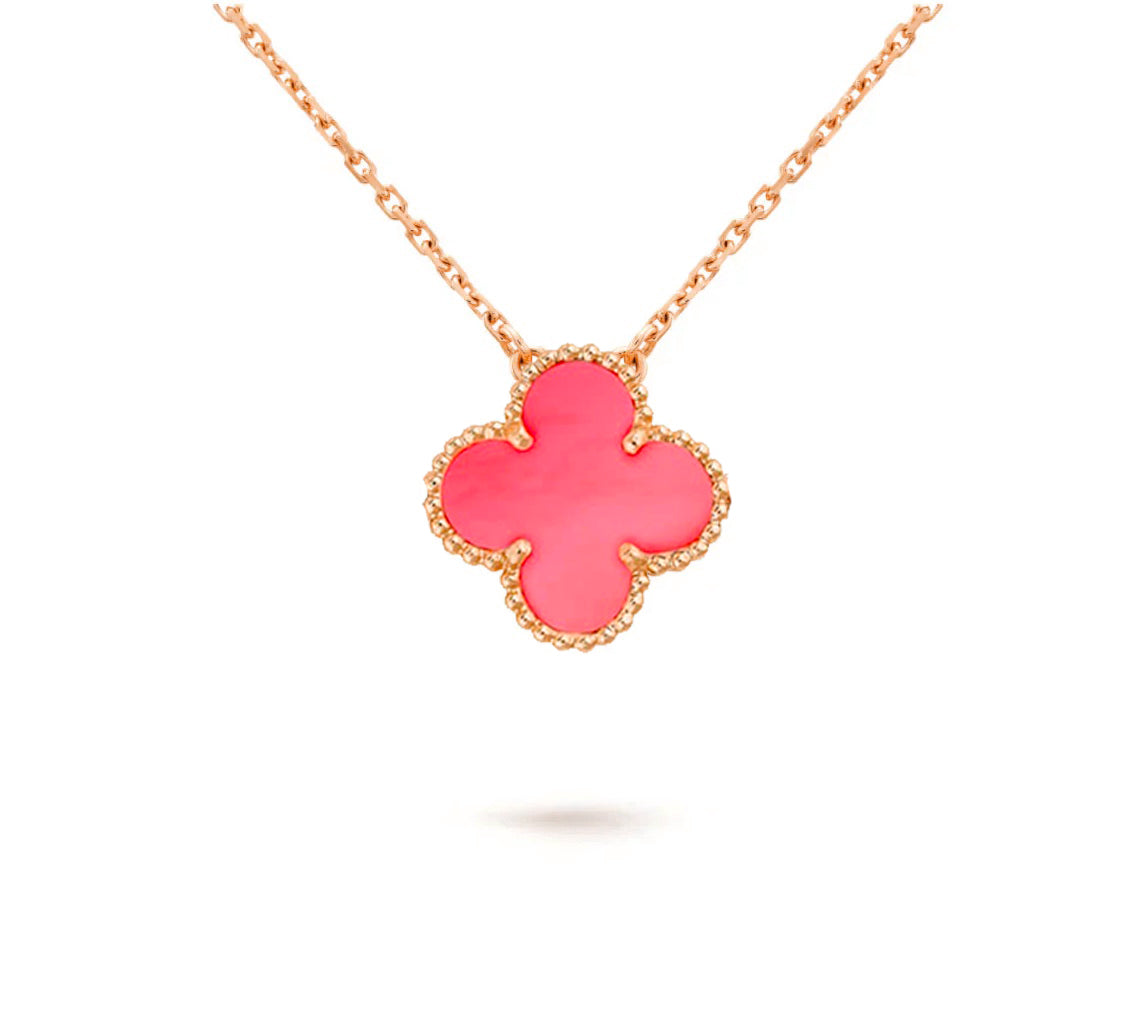[AM]15MM CLOVER FLOWER PENDANT NECKLACE COLLECTION