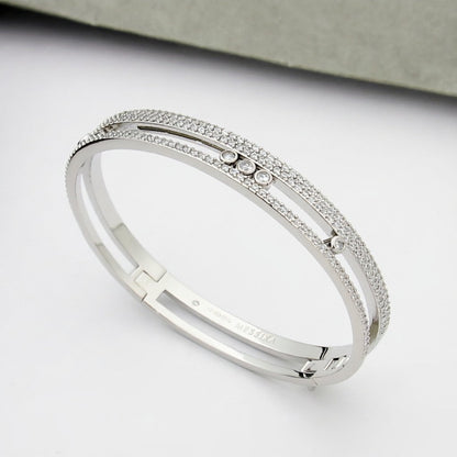 [AM]MOVE ROMANE PAVÉ DIAMOND BANGLE BRACELET