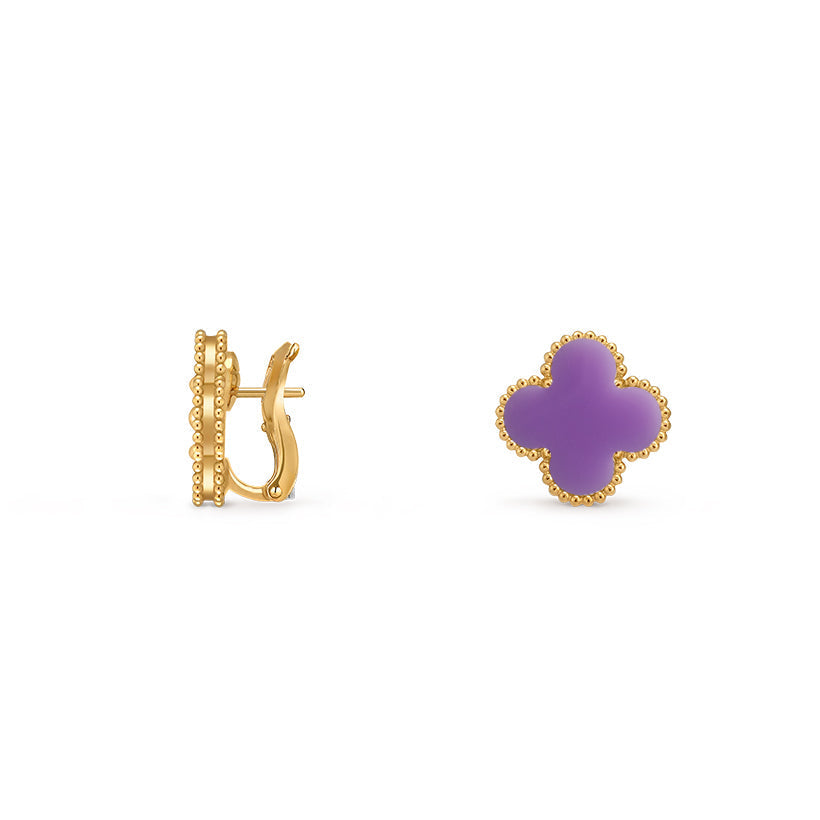 [AM]15MM CLOVER FLOWER STUD EARRINGS GOLD COLLECTION