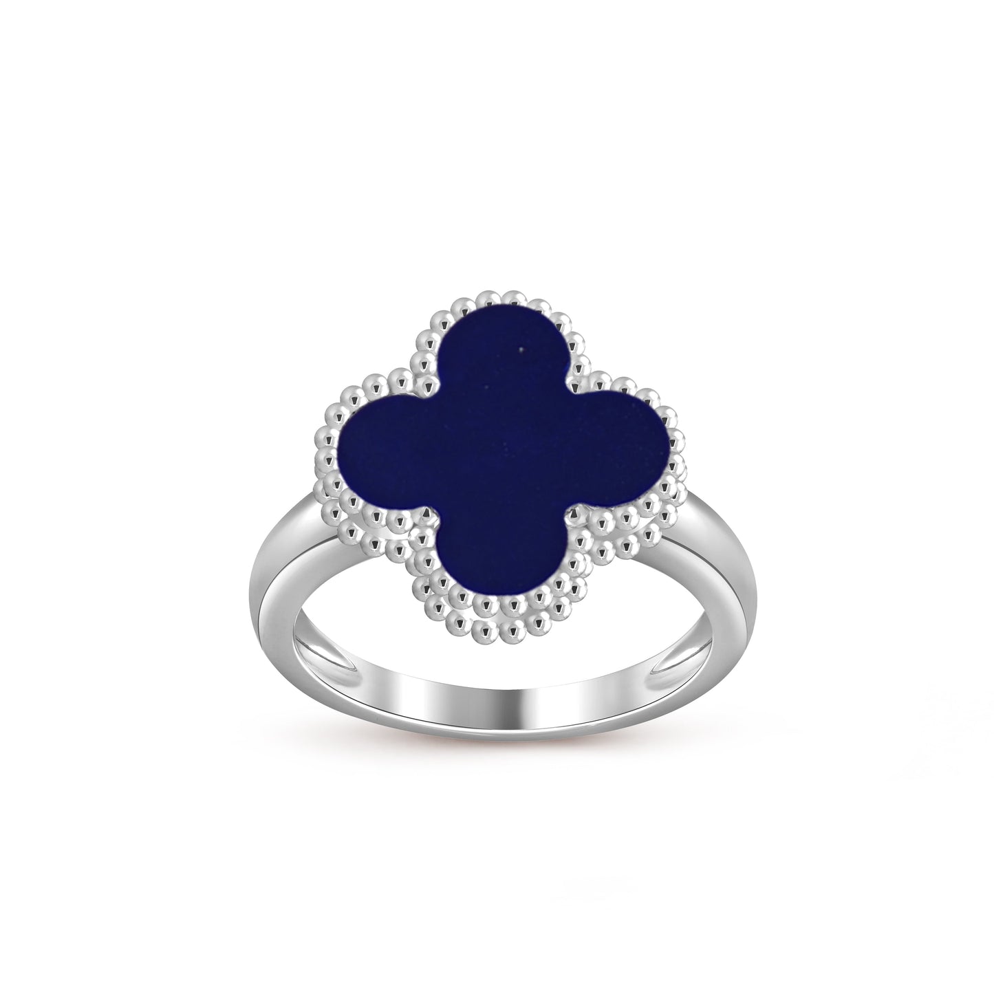 [AM]LUCKY CLOVER VINTAGE WHITE GOLD RING COLLECTION
