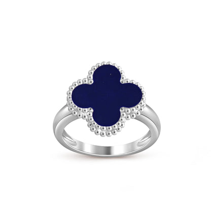 [AM]LUCKY CLOVER VINTAGE WHITE GOLD RING COLLECTION