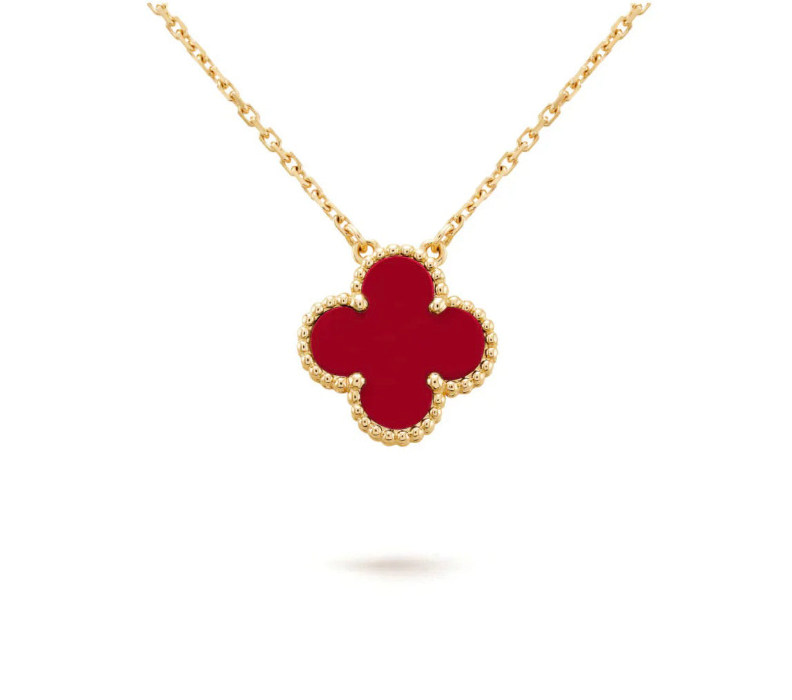 [AM]15MM CLOVER FLOWER PENDANT NECKLACE COLLECTION