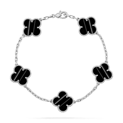 [AM]LUCKY CLOVER 5-MOTIF BRACELET - PULSE STONE COLLECTION