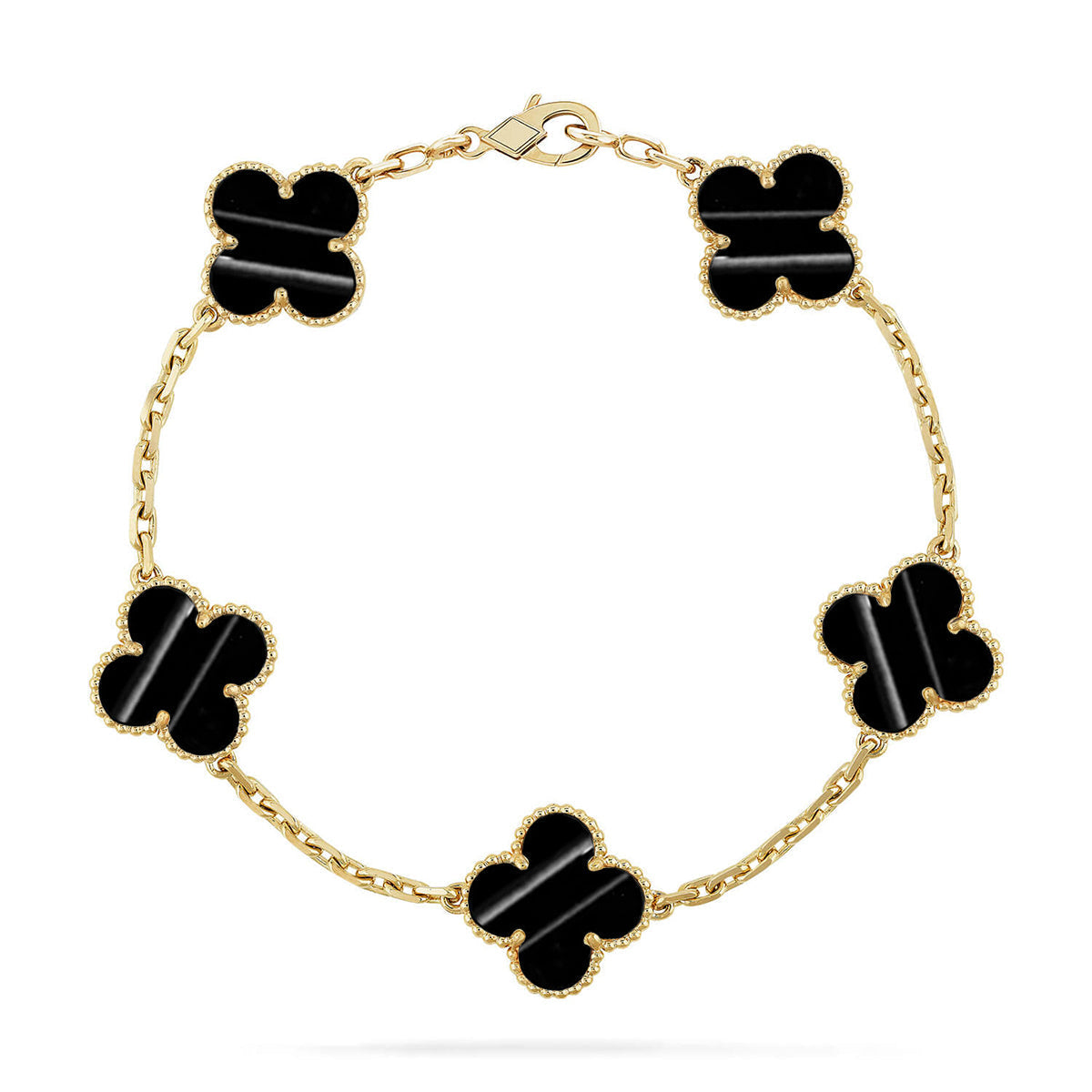 [AM]LUCKY CLOVER 5-MOTIF BRACELET - PULSE STONE COLLECTION