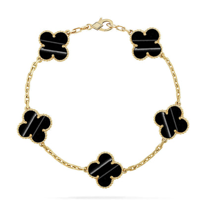 [AM]LUCKY CLOVER 5-MOTIF BRACELET - PULSE STONE COLLECTION