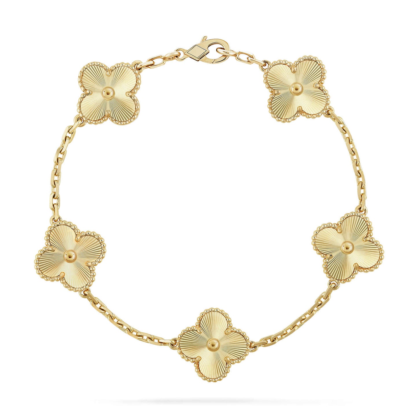 [AM]LUCKY CLOVER 5-MOTIF BRACELET - LASER COLLECTION